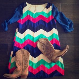 Rachel Kate multicolor open sleeve dress